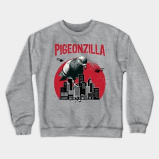 Pigeonzilla Funny Remake Classic Japanese Film Cute Crewneck Sweatshirt